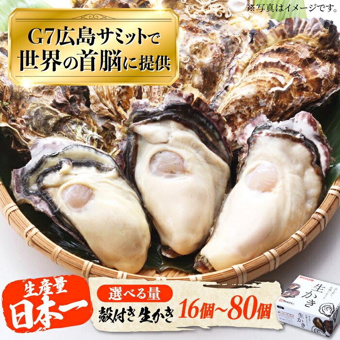 【ふるさと納税】生牡蠣【着日指定可・選べる容量】生牡蠣 殻付き 16〜80個 広島県江田島市/マルサ・やながわ水産有限会社 [XBL010] 生牡蠣 生食 むき身 かき カキ 牡蠣 魚貝