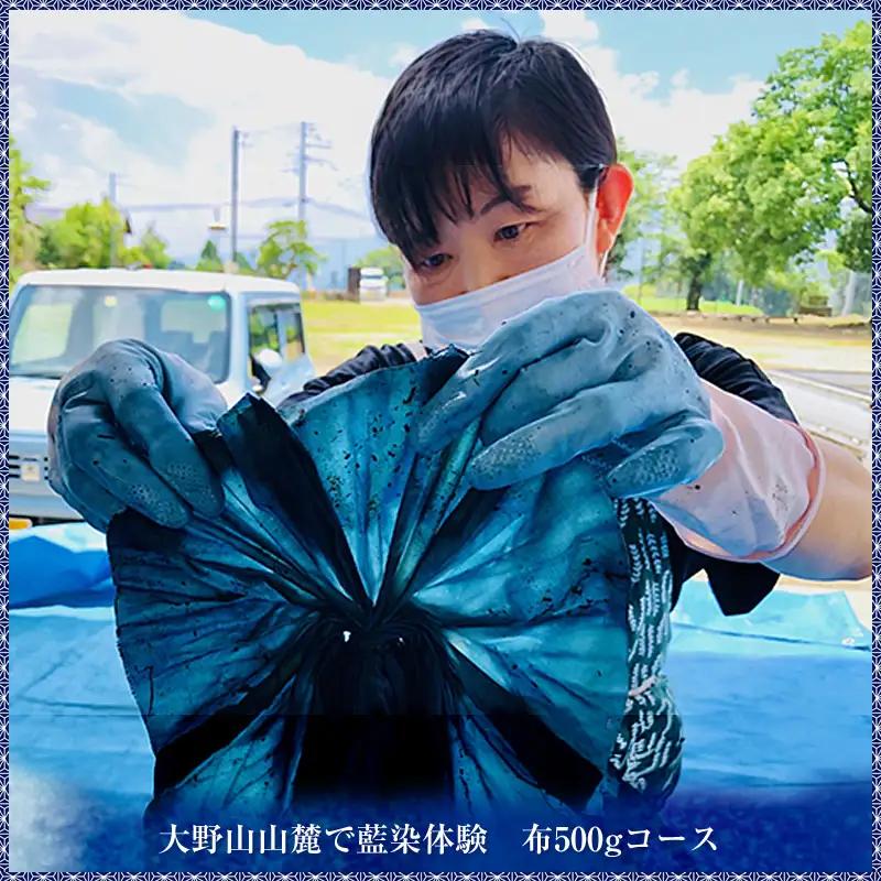 大野山山麓で藍染体験　布500gコース【 体験 チケット 神奈川県 山北町 】