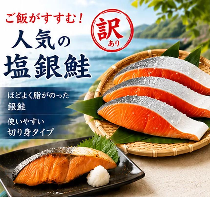 訳あり 塩銀鮭 チリ産 2kg