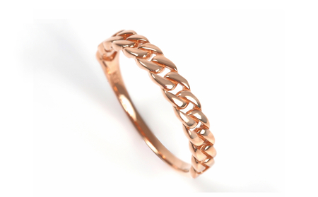 K18　チェーンリングタイプ　Ｒ4000-R　ピンクゴールド【サイズ：5号～20号　（0.5号刻み対応可）】