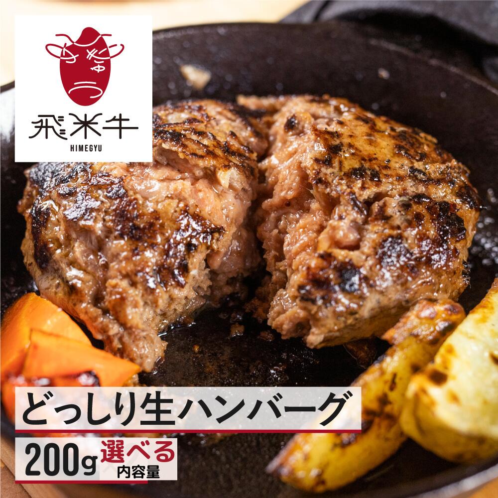 【ふるさと納税】《選べる内容量》うまい赤身にこだわった 牛飼いの和牛肉 飛米牛 生ハンバーグ 簡易包装 200g 1個~8個 飛米牛 ひめぎゅう 生ハンバーグ 和牛100% 冷凍 牛肉 ビーフ おかず[Q2450] 5000円 5千円 7000円 7千円 10000円 1万円 20000円 2万円《hida0307》