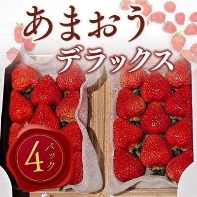 【2027年2月より順次発送】あまおうデラックス(約250-270g×4パック) (宇美町)【配送不可地域：離島】