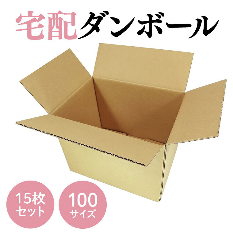 【ふるさと納税】ダンボール 宅配 100サイズ 15枚セット【埼玉県 春日部市 収納 箱 梱包 宅急便 引っ越し 丈夫 厚手】(CX003)