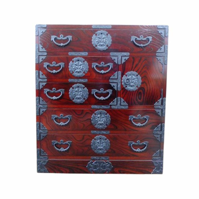 【ふるさと納税】 岩谷堂箪笥 角丸中型箪笥 1台 伝統工芸品 家具 インテリア 箪笥 タンス チェスト 和家具 和モダン 収納 木製 漆 南部鉄器金具 職人 手作り 岩手県 盛岡市 東北 岩手 盛岡 有限会社 中千家具製作所