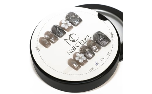 ネイルチップ　ショート【星霞】Sサイズ　Antellijan大宮ネイルサロンのハンドメイド　S4-S　【11100-2115】