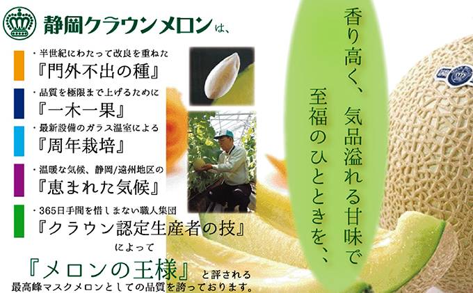 【12ヶ月定期便】クラウンメロン（白等級）特大玉　1玉入 