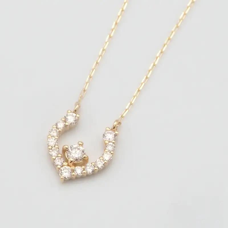 K18 0.15ct ダイヤモンド ペンダントネックレス　FHH-019984