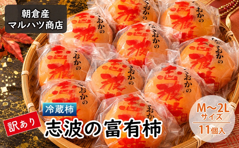訳あり 柿 冷蔵柿 志波の富有柿 M～2Lサイズ×11個入 マルハツ商店 配送不可：離島 果物類 かき 