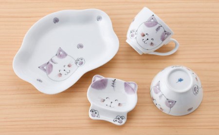【波佐見焼】おうちdeねこセット 茶碗 マグカップ プレート 小皿 食器 皿 【松幸陶芸】 [HB19]
