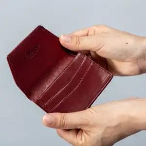 豊岡財布　AW0401　名刺入れ（ワインレッド）