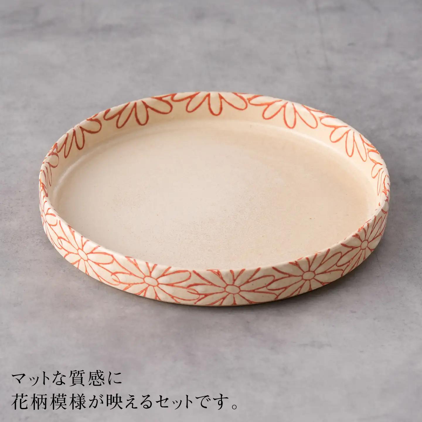 【波佐見焼】撥水花散らし 15cm スタックプレート 5色セット【長十郎窯】[AE128]