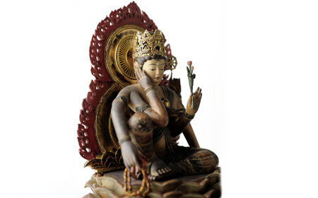 イスム 如意輪観音 | 仏像 守護神 風水 金運 開運 厄除け 本格 仏教 高級 アート デザイン お守り 縁起物 美術 インテリア雑貨 プレミアム 置物 家庭用 東松山イスム 仏像フィギュア インテ