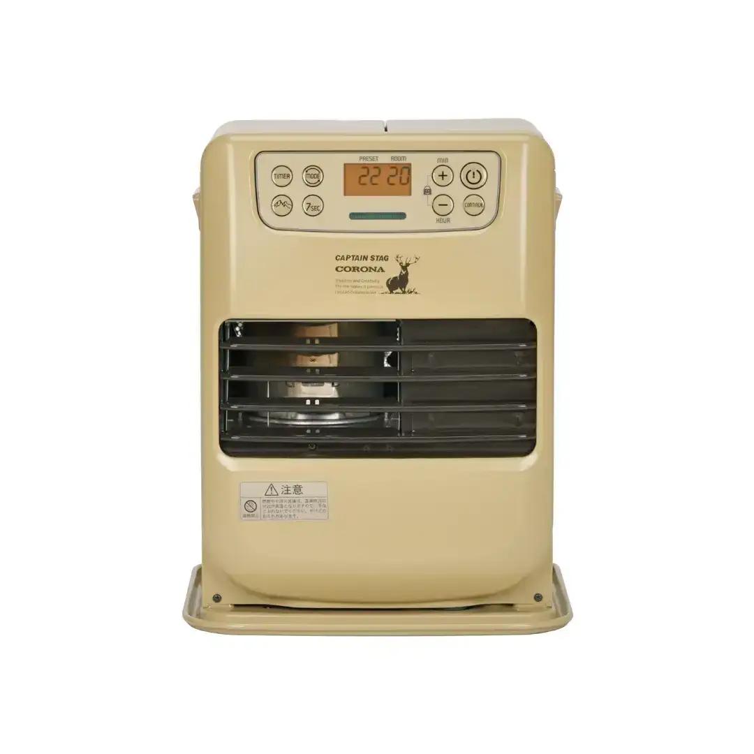 石油ファンヒーター ベージュ 7~9畳用 ポータブルバッテリー 電源対応 ストーブ 暖房 家電 キャプテンスタッグ コロナ