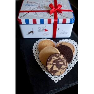 フランス産小麦100%タマミィーユ「Parisのお散歩クッキー」1缶(5種22枚入り)発酵バター使用【1712227】