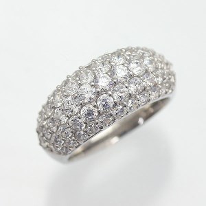 170-9-1 指輪 PT900 プラチナ ダイヤモンド 計 2.0ct パヴェ リング 幅広 【 f046-pt 】 ALPAZ078
