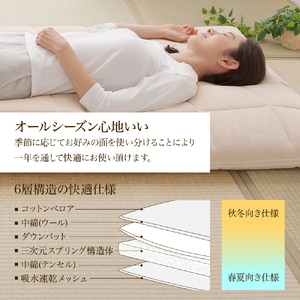  【甲州羽毛ふとん】高反発洗えるダウンエアー敷きふとんプレミアム（シングル） 寝具 布団 ふとん 布団 寝具 ふとん 羽毛布団 寝具 掛けふとん 布団 掛布団 羽毛布団 寝具 掛けふとん ふとん 寝具