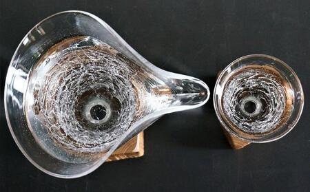 木Glass（きぐらす） 酒器セット（片口とぐい呑み）ヒビ