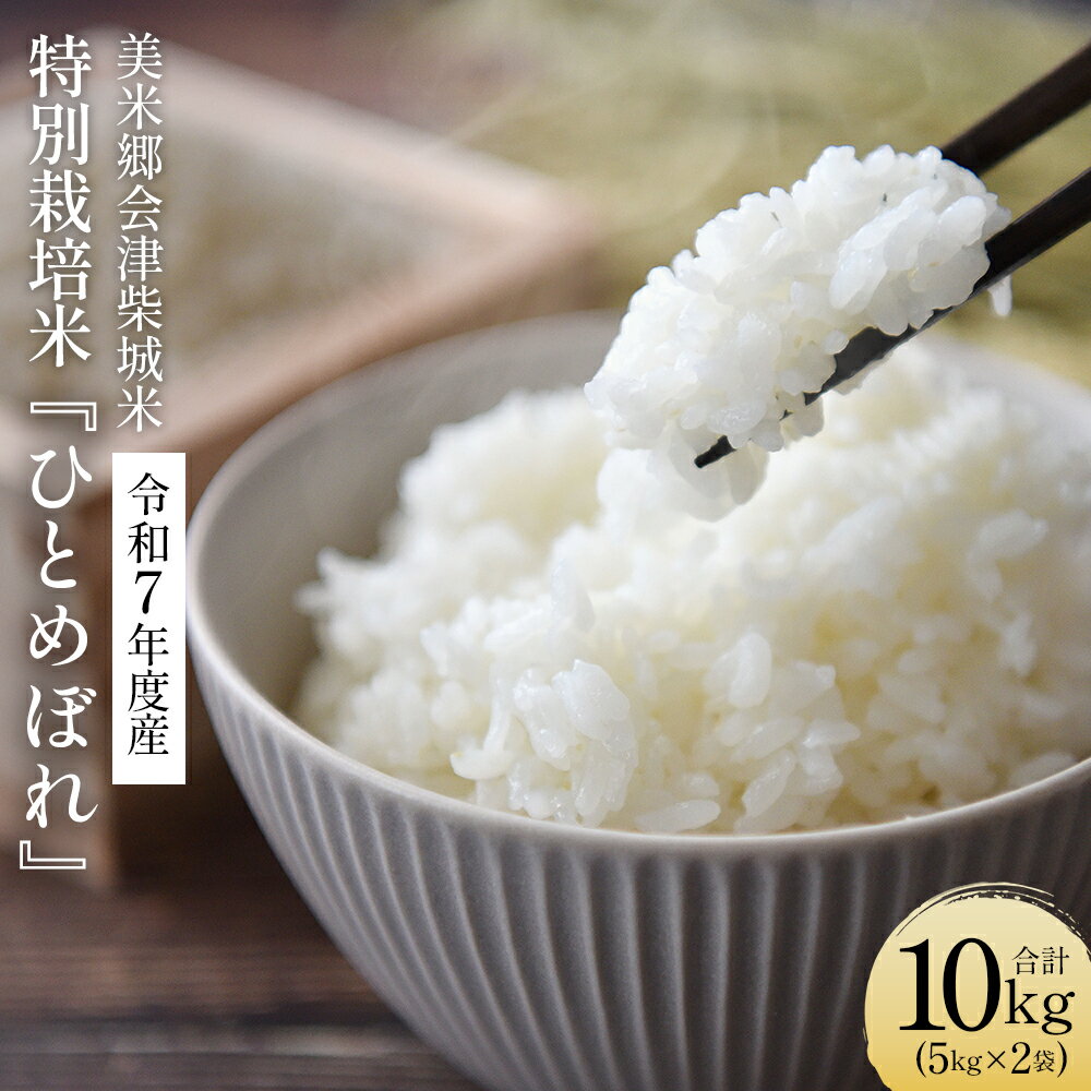 【ふるさと納税】【先行予約】特別栽培米ひとめぼれ　5kg×2袋　計10kg　令和7年産　美米郷会津柴城米　【07208-0725】