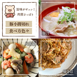 ありすぽーく 小間切れ 小分けセット 総量3000g ／ 豚肉 切り落とし 肉 こま切れ