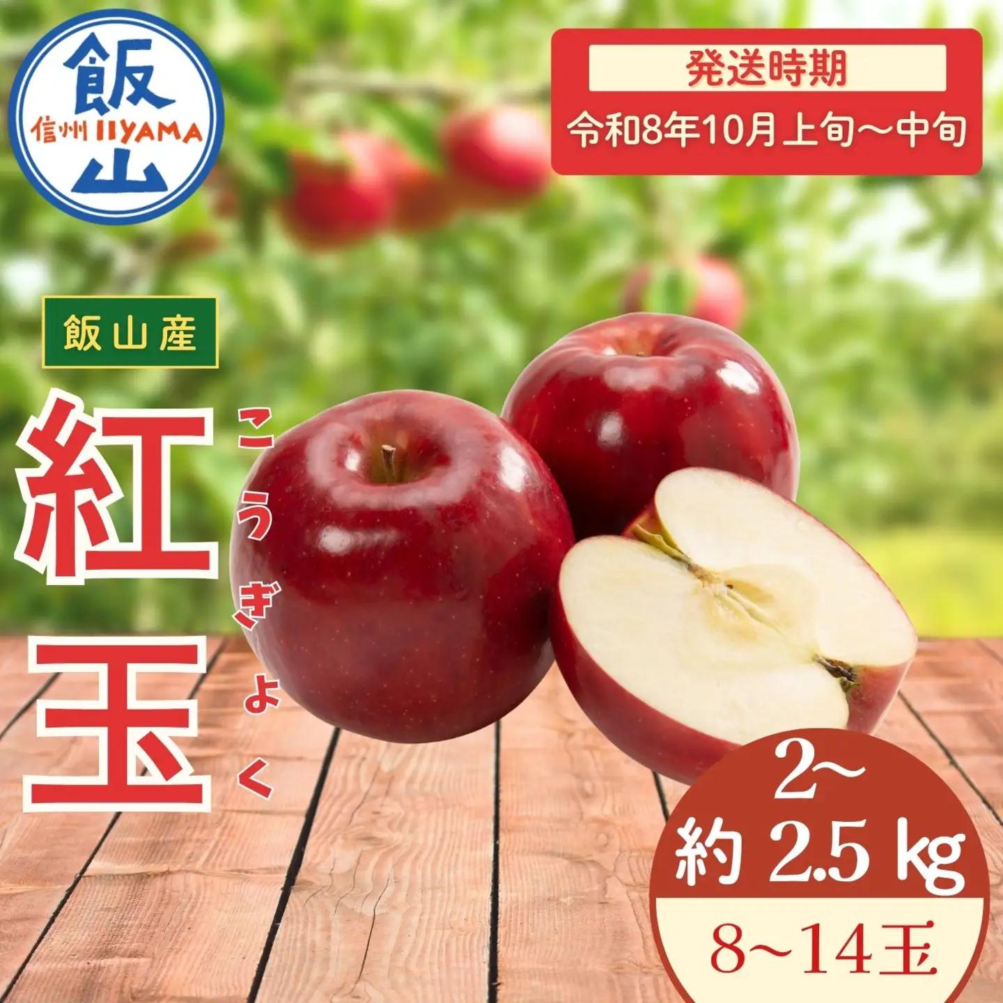 紅玉 約2～2.5kg（8～14玉）2026年10月発送 りんご