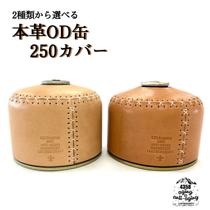 【ふるさと納税】 ガス缶 カバー おすすめ 本革 OD缶 250サイズ カバー ／ レザー アウトドア キャンプ 登山 キャンプ用品 アウトドア用品 トレッキング レザー製品 レザー小物 シンプル プレゼント 贈り物 ギフト 革製品 革 おしゃれ ケース 4358 岩手県 八幡平市 送料無料