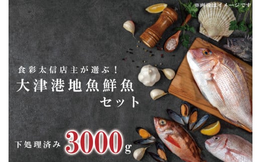 飲食店『食彩太信』店主が選ぶ！大津港地魚鮮魚セット　下処理済み【賞味期限：到着後、冷蔵保存で3日間】(AA205)
