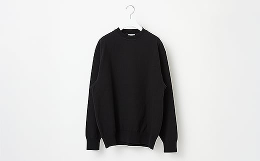 ≪順次発送≫【Yonetomi】WAVE COTTON KNIT PULLOVER BLACK 黒 ブラック ウェーブコットン 服 洋服 ユニセックス メンズ レディース ブランド 山形県 山辺町 数量限定 サイズ1 yt-wpxxk1-sn ※沖縄・離島への配送不可