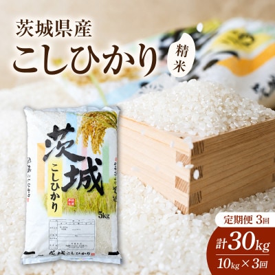【毎月定期便】新米 コシヒカリ 精米 10kg全3回 | お米 おこめ こしひかり 茨城県産