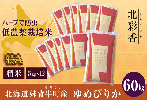 令和6年産 新米予約 妹背牛産 【北彩香（ゆめぴりか）】 白米 60kg（11月発送）