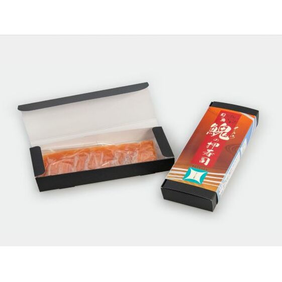 幻の魚 イトウ 押し寿司  2本 真空冷凍パック 押しずし 寿司 お寿司 惣菜 おかず おつまみ つまみ お酒のつまみ 酒のつまみ 夕飯 軽食 幻 魚 川魚 魚介 魚介類 海鮮 青森 青森県 鰺ヶ沢町