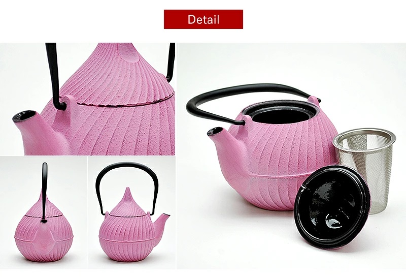 南部鉄器 ティーポット蕾0.4L（桜ピンク） 雑貨 日用品 工芸品 装飾品