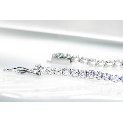 ふるさと納税 昭和町 【1.0ct】pt900ダイヤモンド テニス ブレスレット 17cm |  | 01