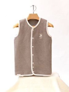 綿毛布スリーパー 2way仕様で暖か(Lサイズ) ブラウン×ホワイト 毛布の町(泉大津産) [3359]