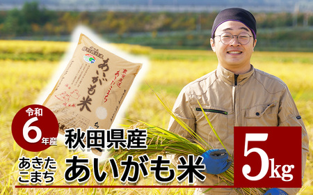 【令和7年産先行受付】秋田県特別栽培米あきたこまち「あいがも米」5kg×1袋 80P9005