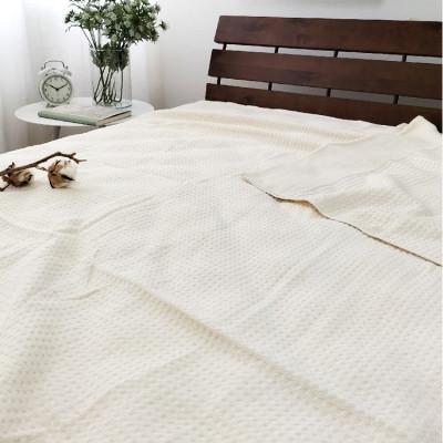 ふるさと納税 和歌山市 ふんわりワッフル　タオルケット　Sサイズ(145×190cm)アイボリー  OH-5774-IV