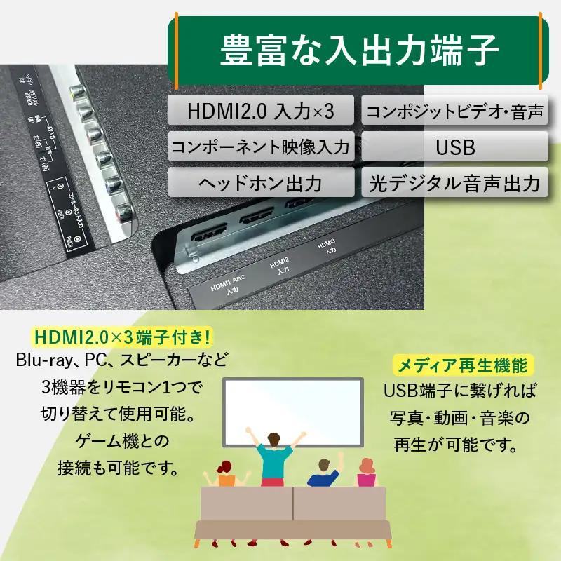 チューナーレステレビ 65V型 4K対応 テレビ（AP65DPXD）