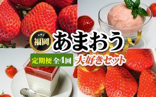 
            《先行予約受付中・数量限定》＜定期便・全4回(2月・3月・6月・7月)＞2026年2月からお届け！あまおう大好きセット いちご 苺 定期便 ジェラート アイス レアチーズケーキ お菓子 おやつ ＜離島配送不可＞【ksg1258】【THE FARM_strawberry】
          