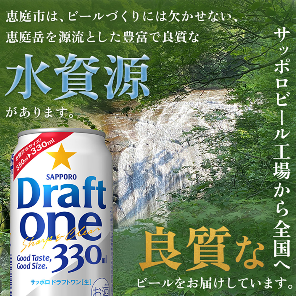 『定期便：全2回』 ドラフトワン330ml×24本【30014101】