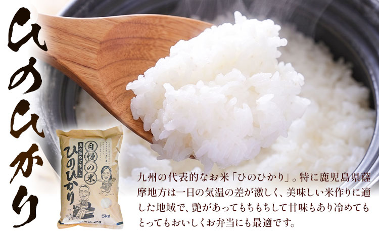 【3ヶ月定期便】ひのひかり 米 5kg/月×3回《お申込み翌月から出荷》かじや農産 お米 ご飯 白米 白飯 こめ 鹿児島県 さつま町---stm-kjy-9-mo3---