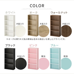 【完成品＋設置付き】スリム多目的ラック〔4段〕（オーク）カラーボックス 漫画 本棚 スリム 収納 横置き 薄型 収納棚 ロータイプ ラック コミック収納 薄型本棚 コミック コミックボックス木製 本 