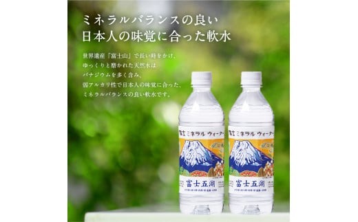 富士ミネラルウォーター 富士五湖ラベル 【350ml×24本/500ml×24本】 防災 備蓄 保存 ストック 防災グッズ 非常用 山梨 富士吉田