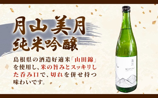 月山 美月 純米吟醸 720ml × 12本 【 12本セット 吟醸酒 日本酒 地酒 吉田酒造 老舗 美味しい 食中酒 おすすめ 旨口 お酒 贈り物 ギフト ご自宅用 島根県 安来市】【81-YF-5