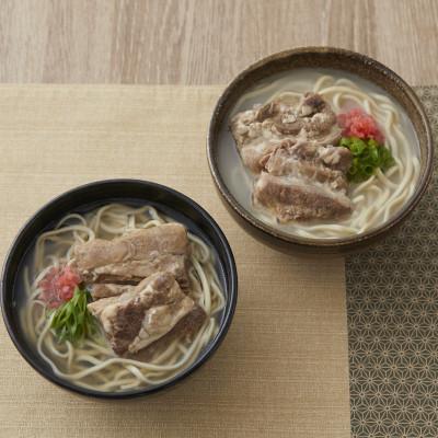 ふるさと納税 与那原町 【沖縄そば金太郎】軟骨ソーキそば 4食セット(とんこつ2食・かつお2食)