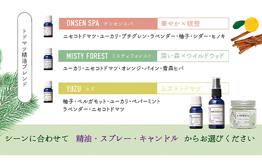 ニセコトドマツスプレー Room & Fabric Spray ニセコの森セット30ml×3種【20017】