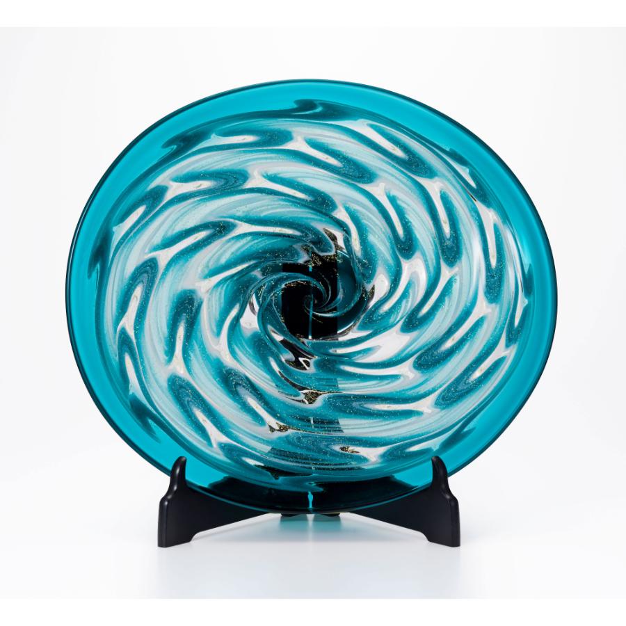 ＜津軽びいどろ＞津軽海峡　楕円大皿