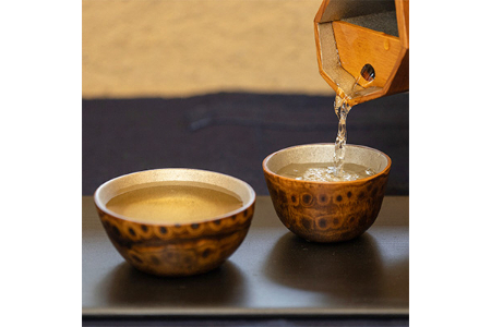 京都長岡京産 根竹の盃 2個セット [1255]