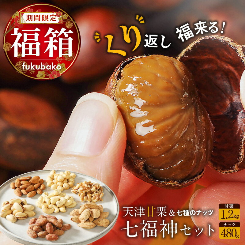 【ふるさと納税】【福箱★2026】 くり返し福来る！天津甘栗 1.2kg しあわせ運ぶ 7種 ナッツ 七福神 セット 栗 スイーツ 和菓子 お菓子 和スイーツ マロン 衣浦食品 送料無料 碧南市 お取り寄せ 縁起物