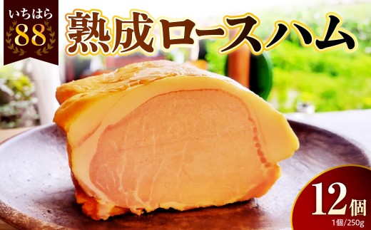 いちはら88熟成ロースハム 【約250g×12個入】