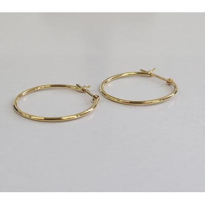 ふるさと納税 松山市 K18　1.0mm×20.0mm　フープピアス |  | 02
