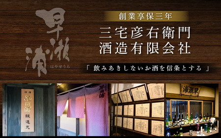 入手困難【早瀬浦】純米吟醸 さかほまれ 1800ml ＆ 純米酒 1800ml ＆ 本醸造 1800ml × 各1本ずつ セット【飲み比べ 日本酒 地酒 福井 美浜 早瀬 フルーティ 男酒 硬水 ミネ